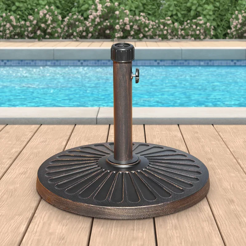 

Abble 27 LBS Bronze Heavy Duty Cast Stone Umbrella Base