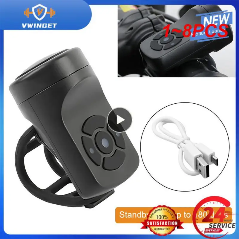 

1~8PCS Rechargeable Motorcycle Electric Bell Horn 4 Modes Mountain Road Cycling Anti-theft Alarm Horn Bike Accessories