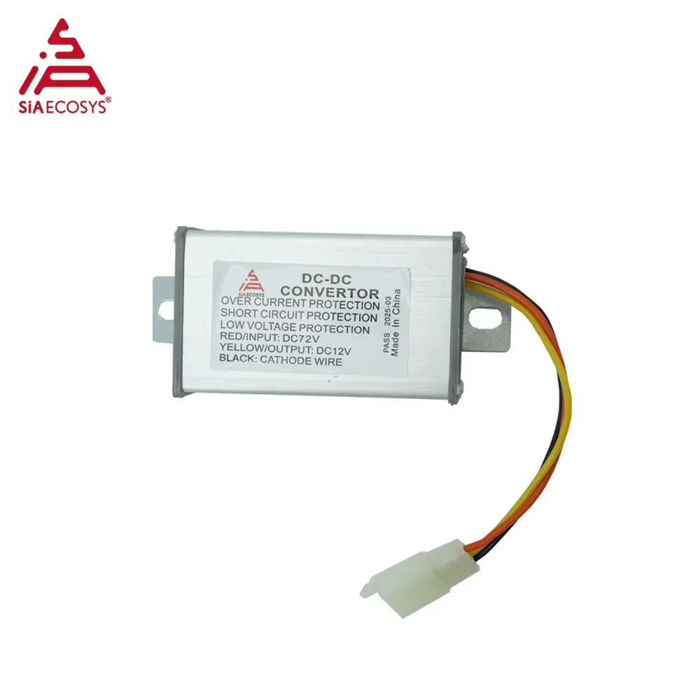 Фото Преобразователь постоянного тока SiAECOSYS 72В/60В/48В в 12В 10А/15А для электромотоциклов/электромобилей №4