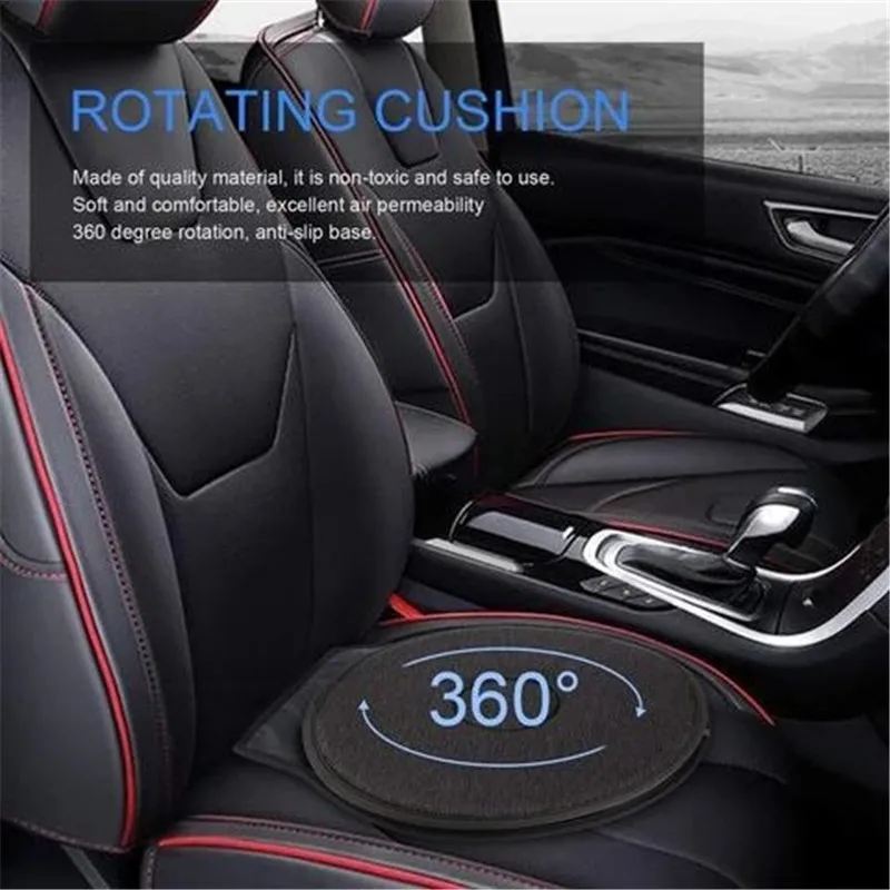 360 Degree Rotation Seat Cushion Car Seat Foam Mobility Aid Chair Seat Revolving Cushion Swivel Car Memory Foam Mat