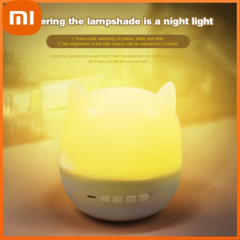 

Xiaomi LED Night light kitty Cartoon star light projector remote control bluetooth music Cartoon birthday creative gift for kids