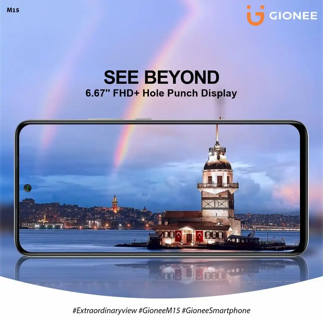 Gionee M15 Smartphone 8GB RAM 128GB ROM 6.67 FHD+ Android 11 Helio G90 Octa Core 16+48MP QuadCamera 5100mAh Dual 4G Mobile Phone