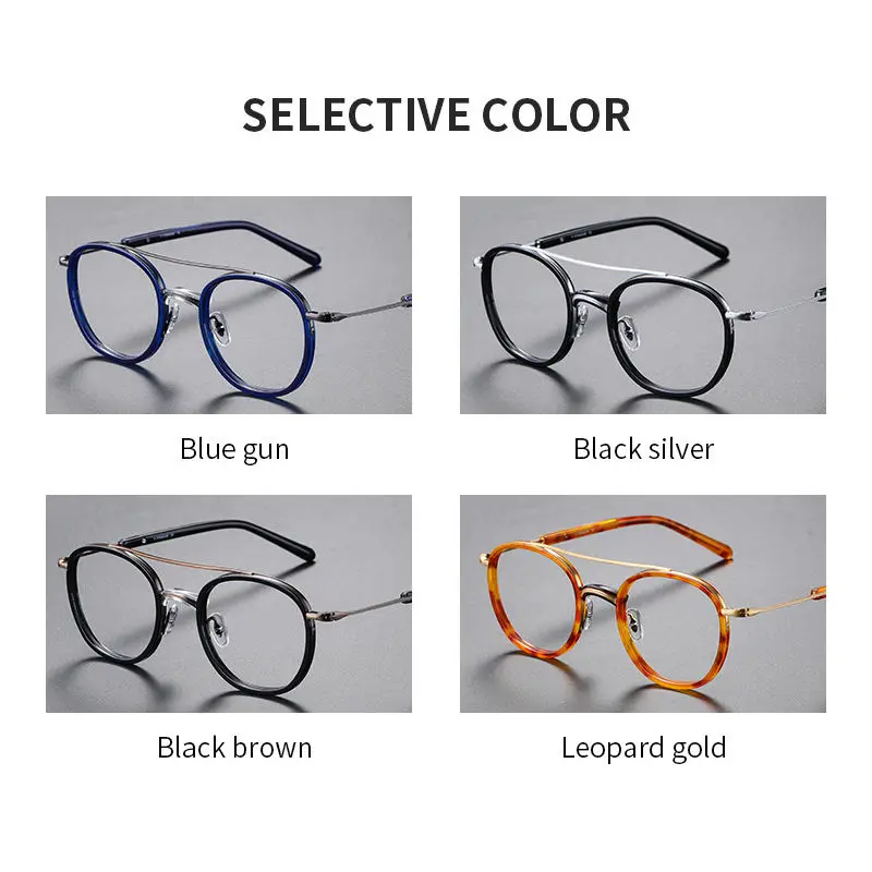 Уникальные очки для чтения OLAMINS женщин маленькая круглая титановая оправа очков