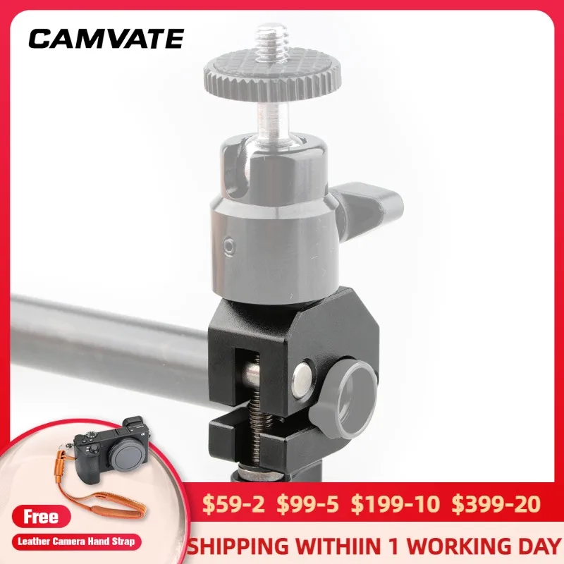 

CAMVATE Quick Release Standard 15mm Single Rod Clamp With 1/4"-20 3/8"-16 Threaded Hole For DSLR Camera 15mm Rail Support System
