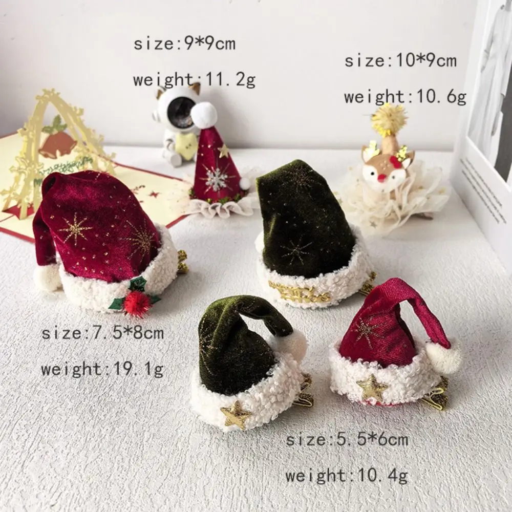 Веселый Рождественский декор Рождественская шляпа заколка для волос с блестками