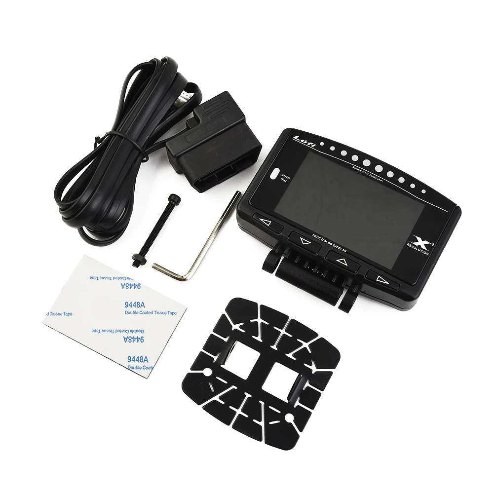 

Lufi X1-Defi Style OBD2 Boost Gauge Multi-Gauge Code Scanner Shift Indicator Head Up Display Easy Installation Car Consoles