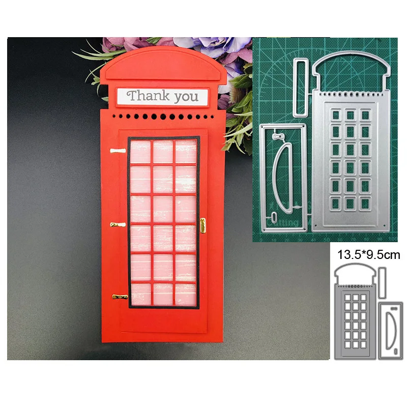 New Phone Booth Frame Craft Metal Stencil Mold Cutting Dies Scrapbook Die Cuts Album Paper Card Craft Embossing