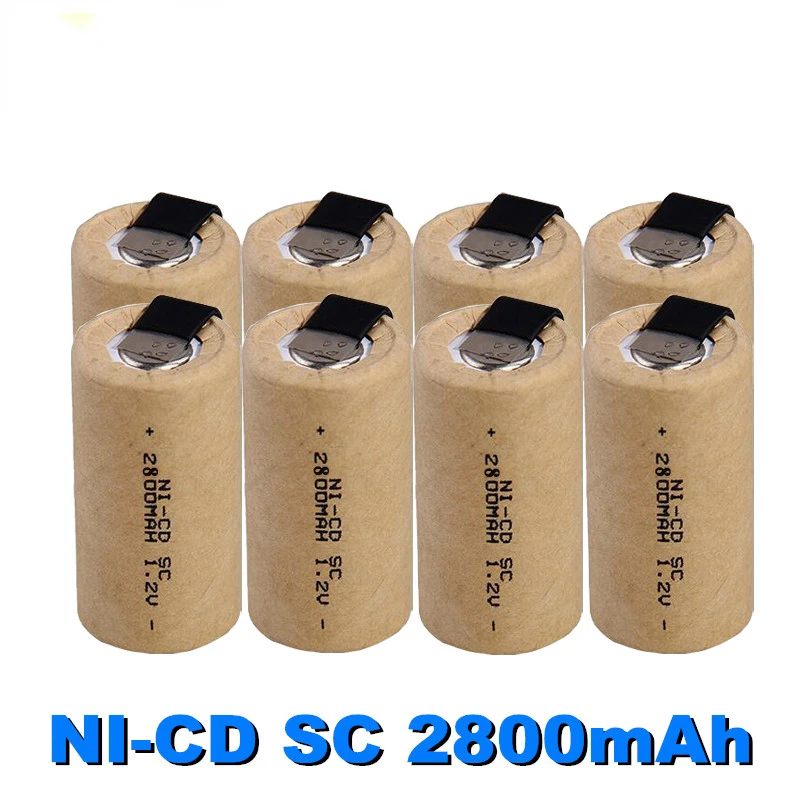 

quality SC 2800mah 1.2v battery NI-CD rechargeable batteries for makita bosch B&D Hitachi metabo dewalt for electric screwdr