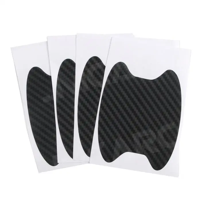 

Автомобильные наклейки, дверная ручка, устойчивая к царапинам крышка, защита из углеродного волокна, внешние аксессуары, отделка Autos Accesorio, набор из 4 шт.