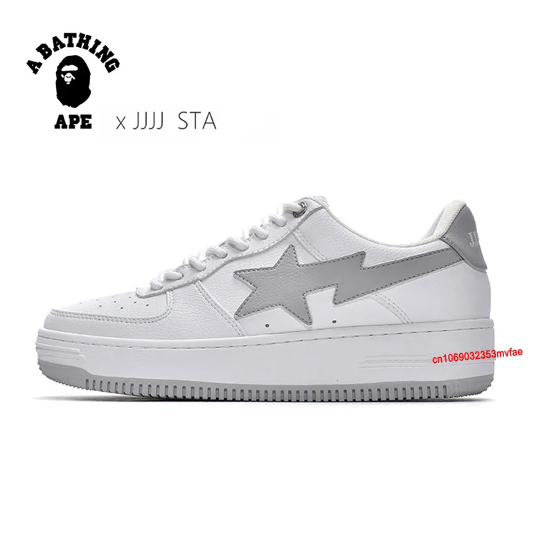 A BATHING APE x JJJJ Sta Classics Men and Women Vibe Sports Sneakers Unisex Bapesta Skateboarding Outdoor Light Walking Shoes