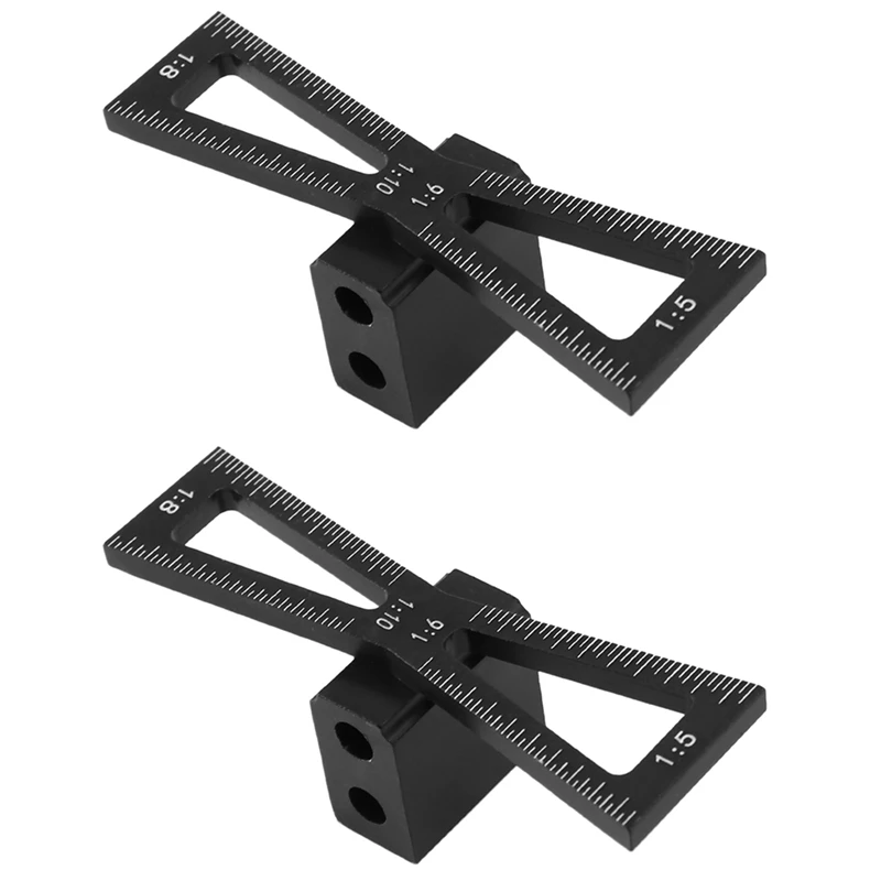 

New 2X Dovetail Marker,Dovetail Marking Gauge With Scale,Dovetail Jigs Hand Cut Joints Dovetail Guide Tool