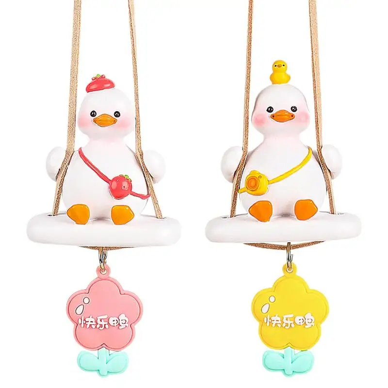 

Car Interior Ornament New Resin Cute Duck Swing Pendant Auto Rearview Mirror Hanging Dashboard Decoration Automobile Accessories