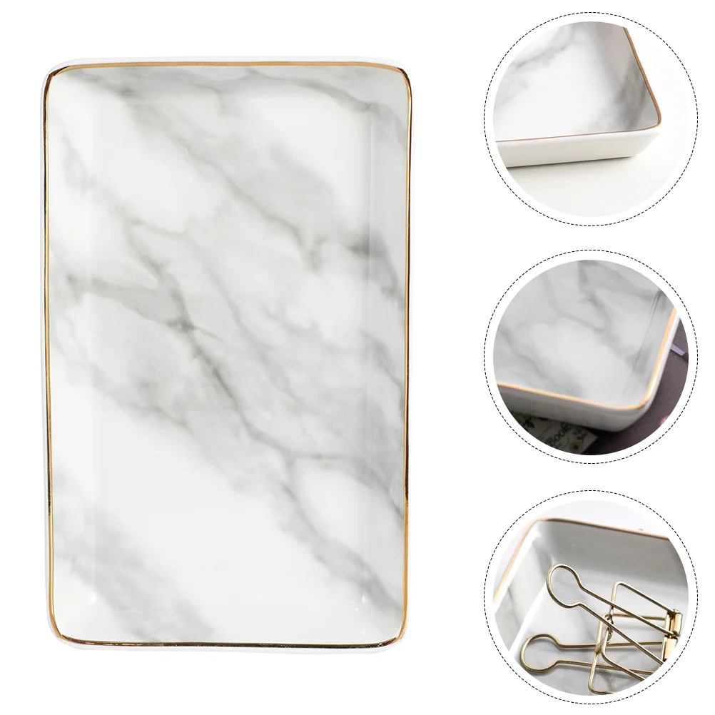 

Tray Sundries Jewelry Marble Dish Plate Ceramic Holder Organizer Storage Ring Patternrustic Wheat Plates Salad Dry Breakfast