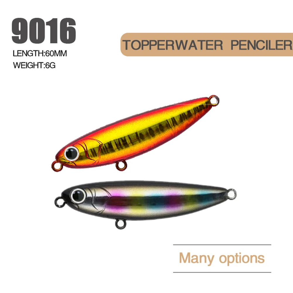 

60mm/6g Surface Topwater Lure Floating Pencil Bait Artificial Bait For Sea Bass Trout Pike Pesca Wobbler Fishing Tackle
