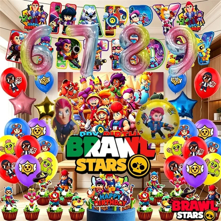 Фото Декор для вечеринки в стиле Brawl Stars: баннер 