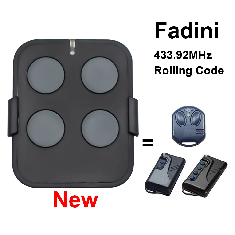 

3pcs FADINI Astro 433 2TR / JUBI 433-2 / JUBI 433-4 Garage Door Remote Control Rolling Code 433.92MHz Hand Transmitter