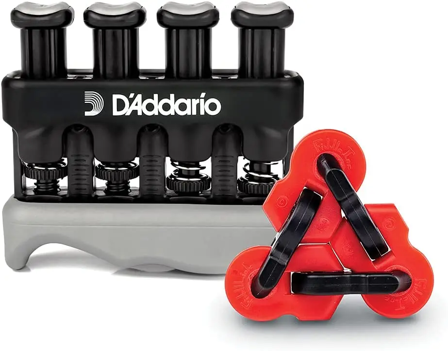 

D'Addario Varigrip fortalecedor de dedo com Fiddilink \u2013 Exercitador de dedo e treinador de violão com cordas sintétic
