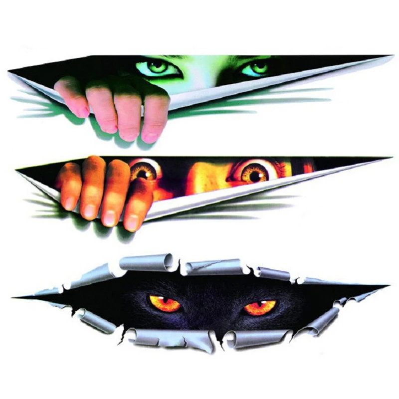 

3D крутая наклейка для автомобиля, Модифицированная наклейка с глазами, предсказаниями, стикеры для автомобильного стайлинга, наклейки против царапин, аксессуары для интерьера автомобиля