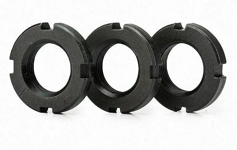 

M10 - M27 Fine Thread Round Locknut Slotted Nut Retaining Castle Nut Select