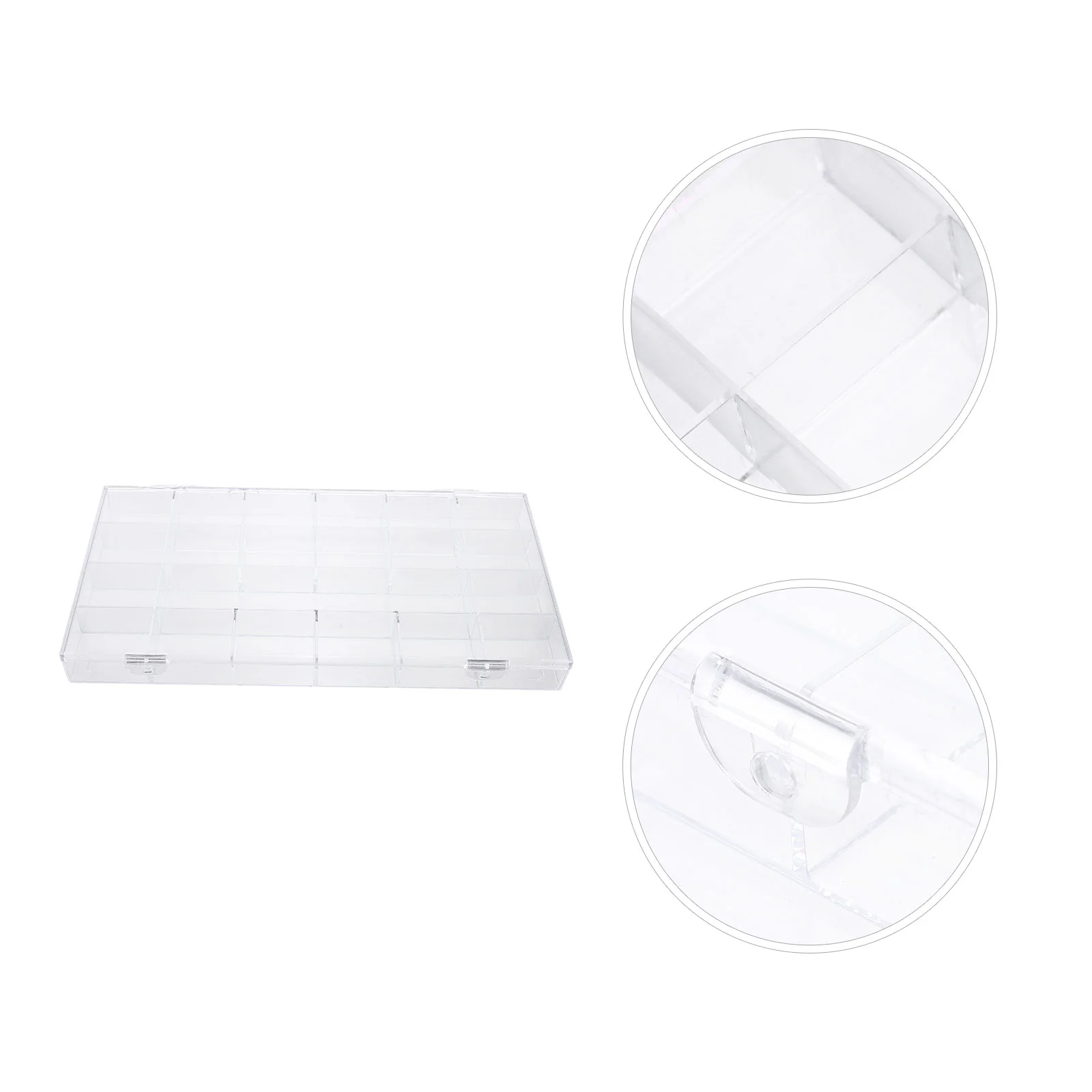 

Nail Box Storage Organizer Case Clear Container Containers Acrylic False Empty Rhinestones Tip Polish Transparent Plastic