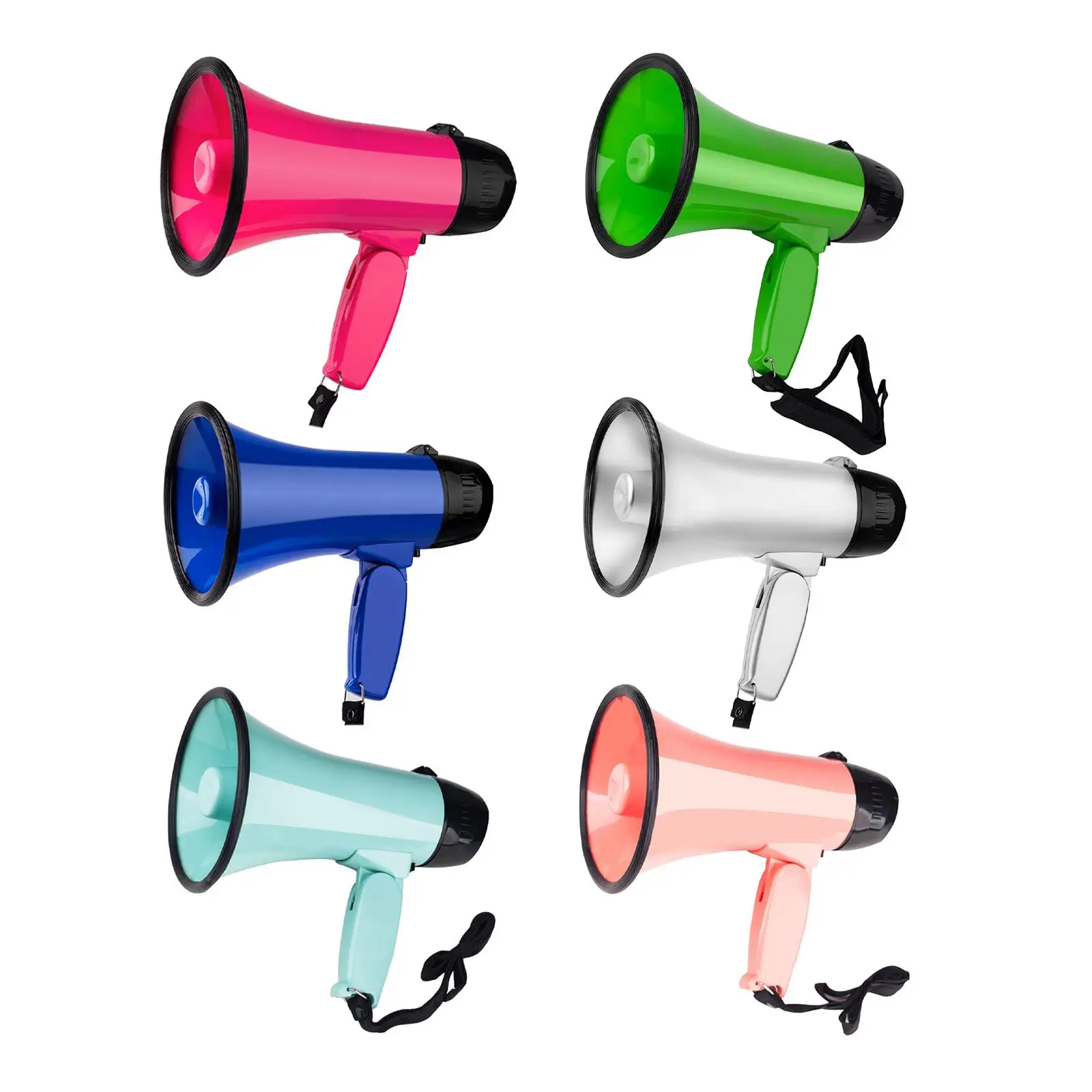 

Handheld Bullhorn Megaphone Adjustable Alarm for Soccer, Football,