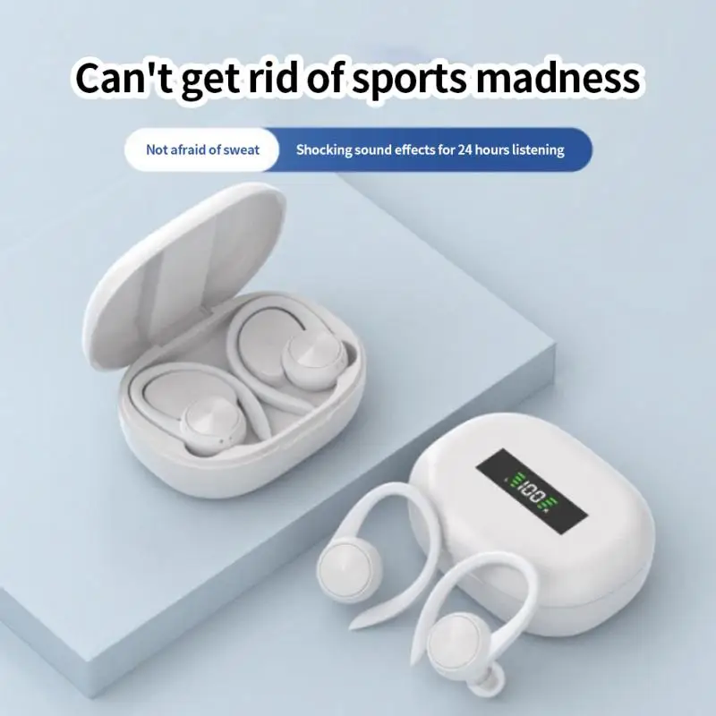 

TWS R200 Fone Bluetooth Earphones Stereo Sports True Wireless Headphones BT 5.0 Earhook Wireless Earbuds With Mic Gaming Headset