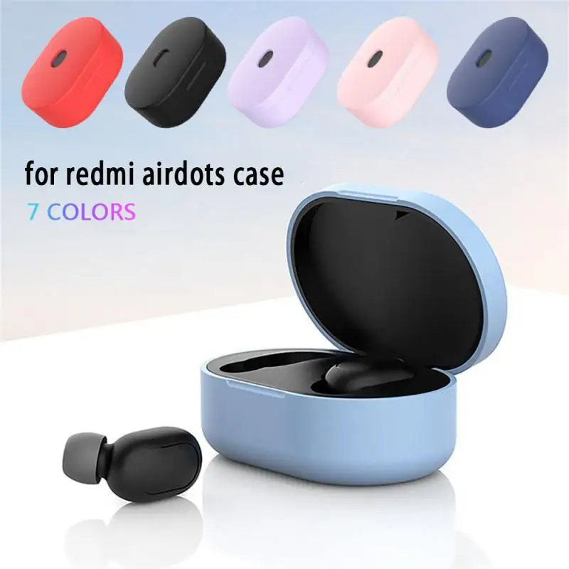 

Silicone Earphone Cases for Redmi Airdots Case Cover Protective Box Sticker Skin Wireless Bluetooth Headphone Accessories