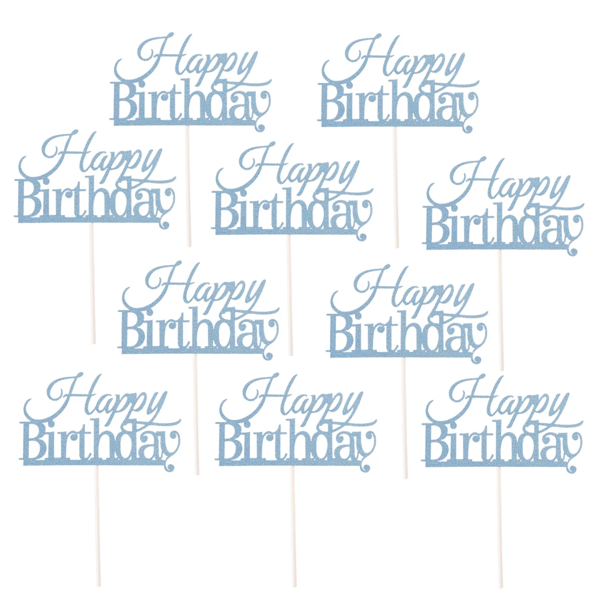 

Cake Birthday Topper Decorations Happy Cupcake Gold Party Suppliesinserts Men Double Layer