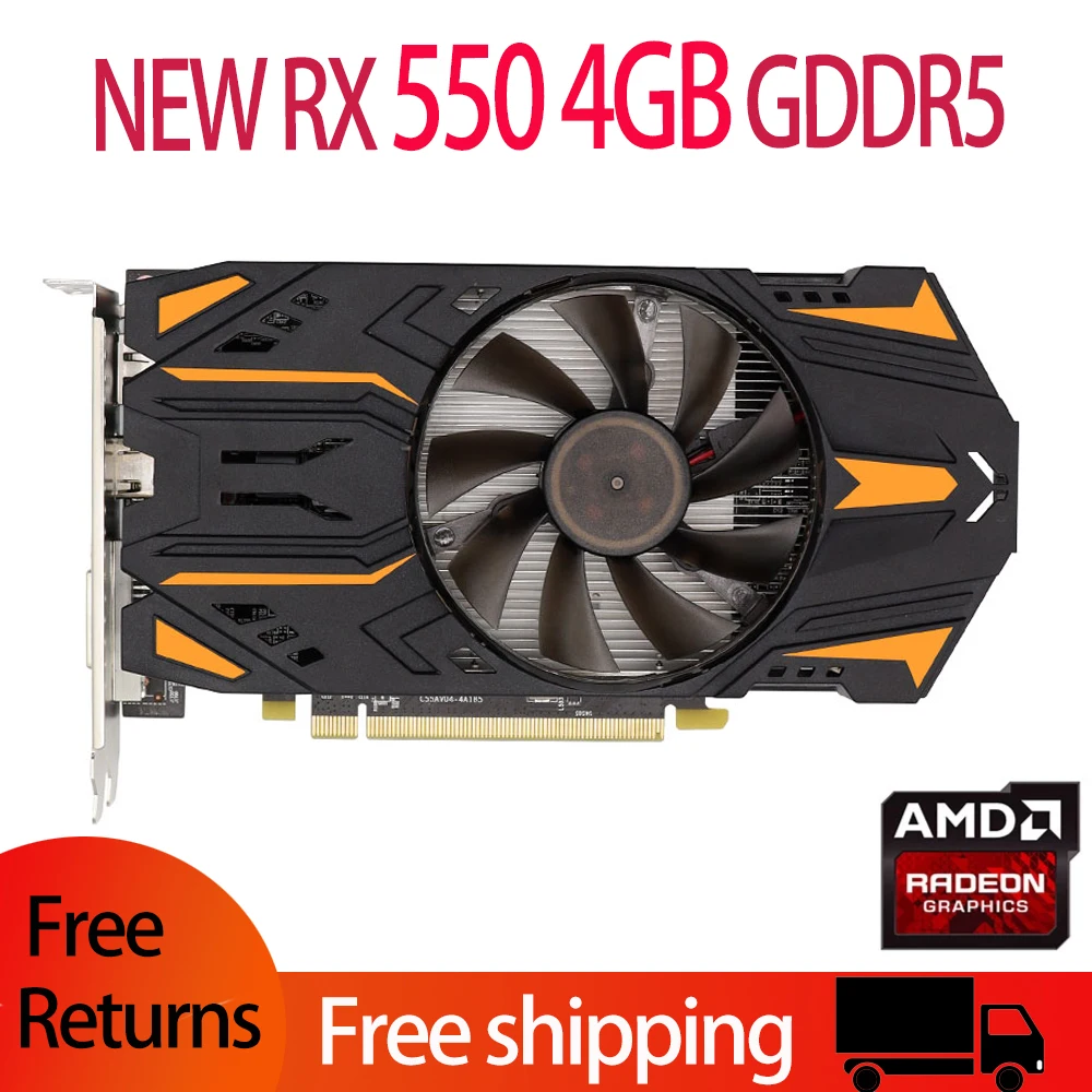 RX 560 4 Гб 550 Новая графическая карта 128Bit GDDR5 видеокарты для AMD Radeon RX560 4G |
