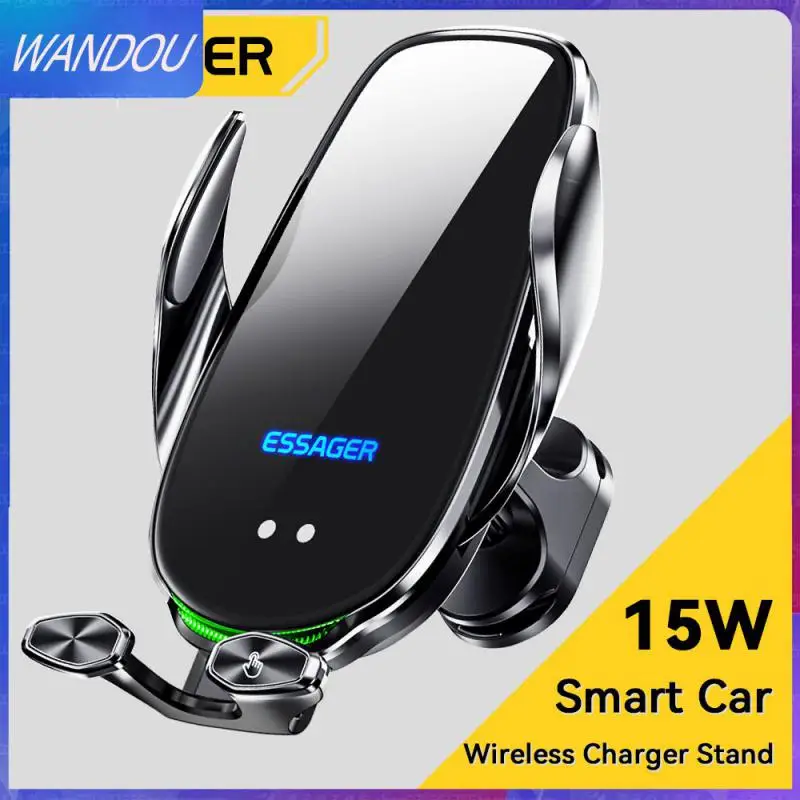 

For Iphone Huawei Samsung Xiaomi Car Wireless Charger Infrared Car Phone Holder Fast Charging Station Charging Telephone Stand