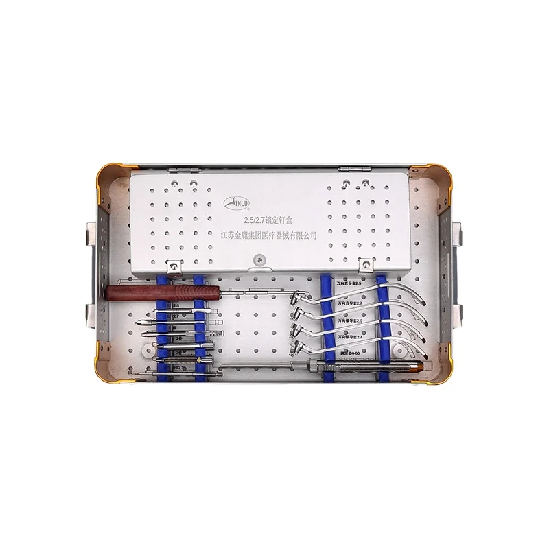 

Jinlu medical high quality orthopedic instruments multi-axial locking plate instrument kit of 2.5/2.7