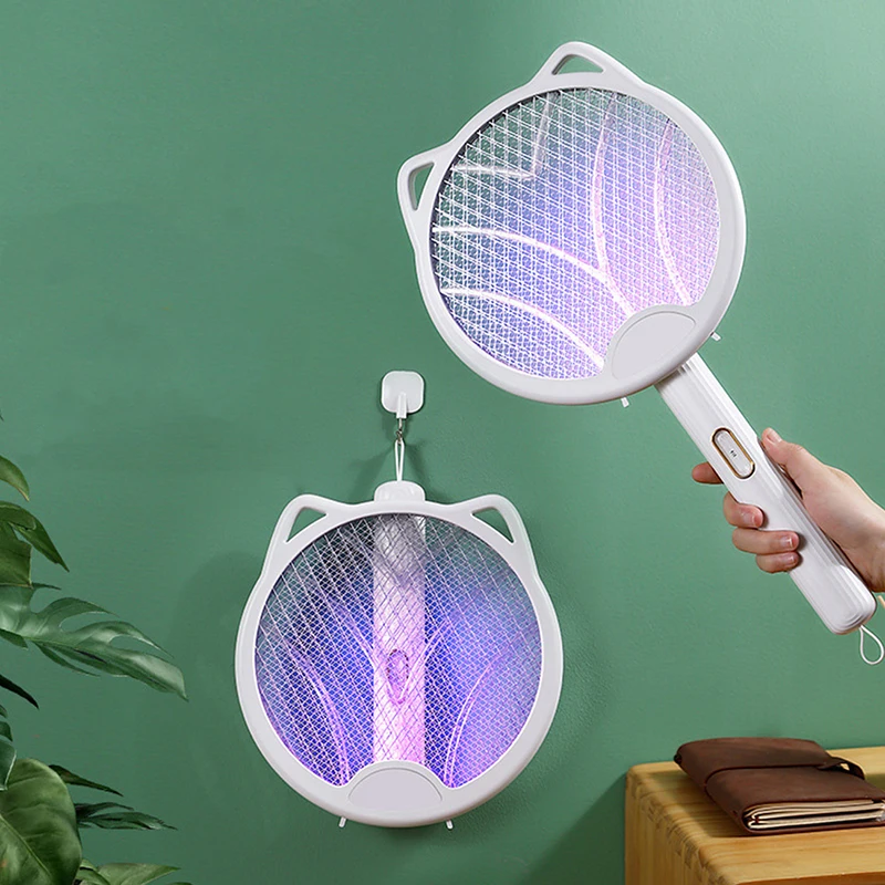 

4 in 1 LED Portable Folding Electric Mosquito Swatter Home Mosquito Killer Repellent Summer Insect Fly Trap for Babies