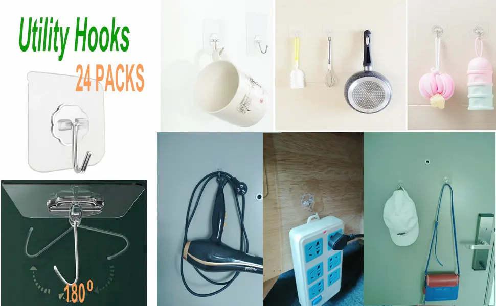 1-50 шт. крючки прозрачные клейкие настенные из нержавеющей стали прочная