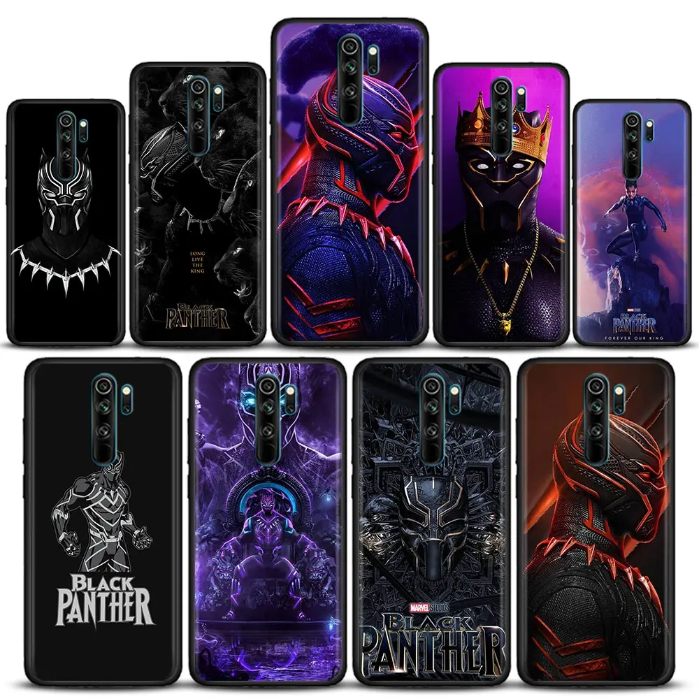 

Case For Xiaomi Redmi 9A 7A 9C 9T 9 10 7 6 8A Case Soft TPU Silicone Cover Black Panther Marvel Hero For Redmi K40 K50 Pro Coque