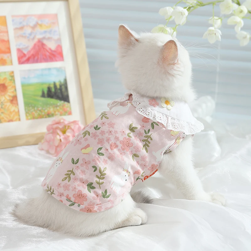 

Cat Clothes Anti-fur thin summer short pet cute summer vest