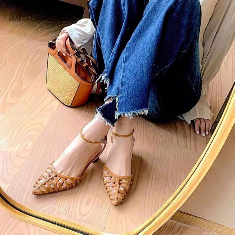 

Women's Sandals Pointed Low Heel Leisure Fashion Female Summer Comfort Daily Ladies Shoes Women Sandals