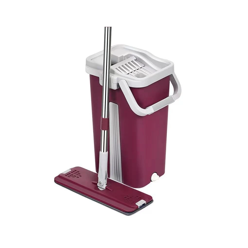 

Rotating Flat Mops with Bucket Microfiber Dead Corner Tiles Ground Dirt Dust Home Dorm Office Cleaning Supplies White