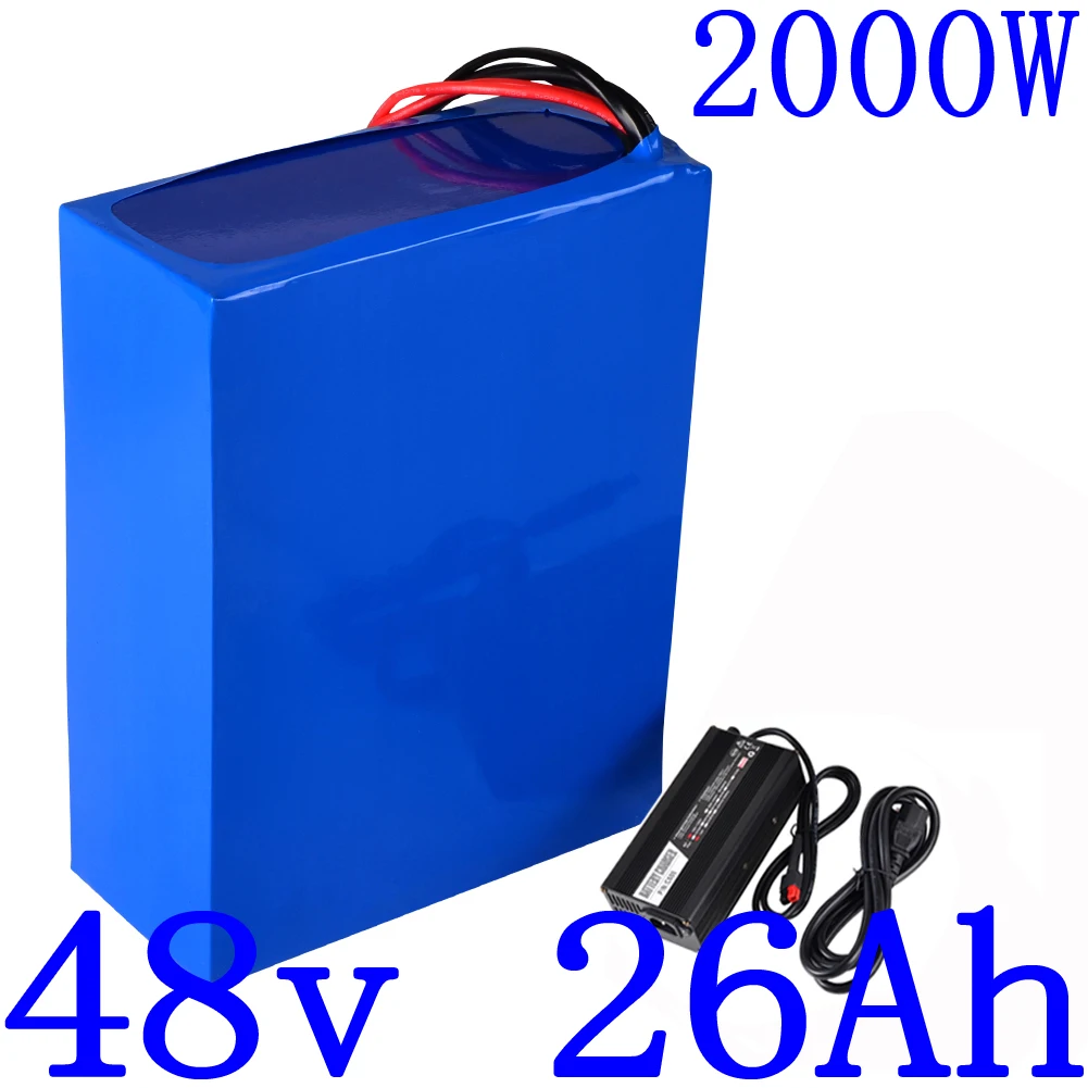 

48V 25AH Lithium Battery 48V 1000W 2000W Electric Bike Battery 48V 10Ah 13Ah 15Ah 18Ah 20Ah 25Ah Ebike Battery Pack+5A charger