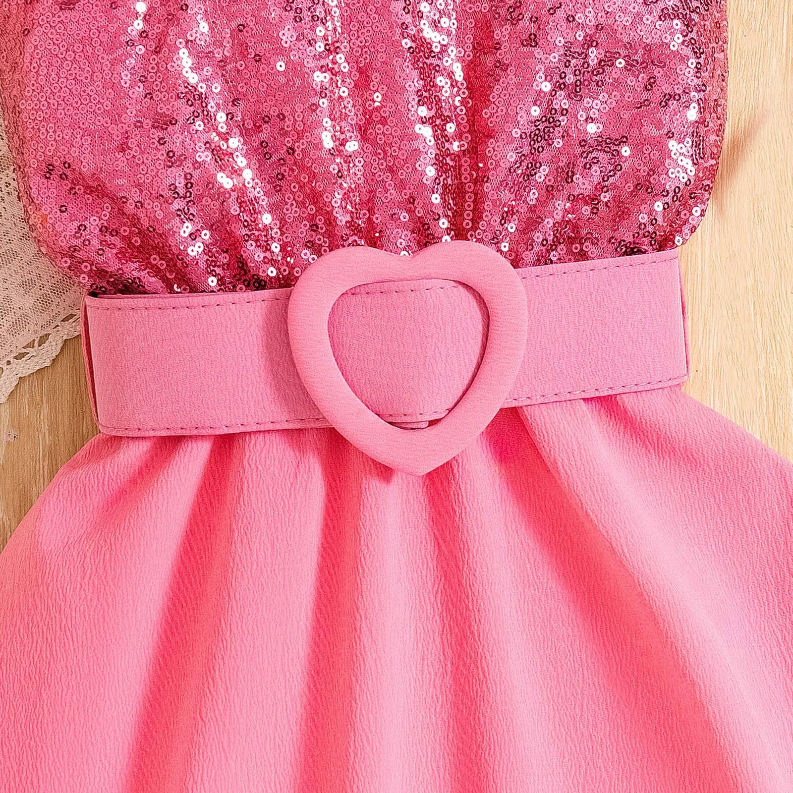 Осенние платья для маленьких девочек блестящее платье принцессы без рукавов на