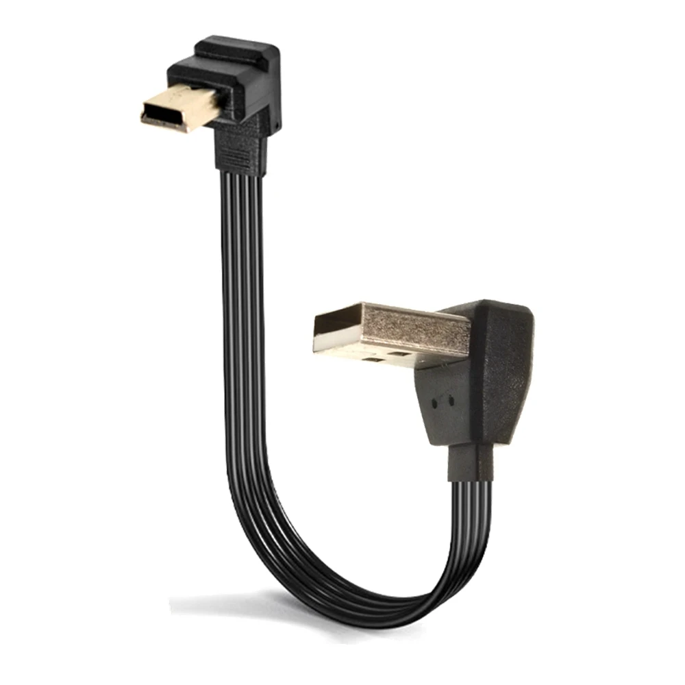 Мини-USB B-тип 5-контактный разъем вверх вниз левый правый 90 ° Плоский силиконовый