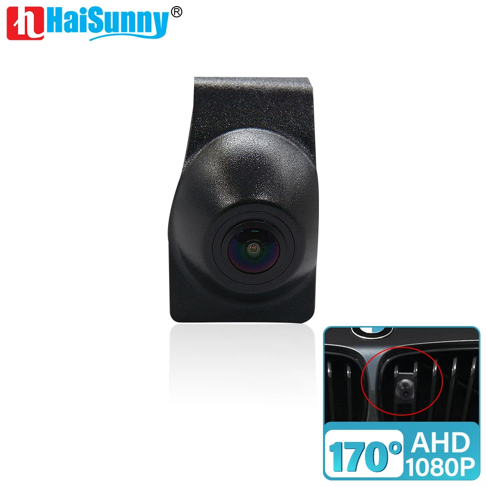 

HaiSunny HD 1080P Автомобильный передний Вид Парковка Ночное видение 170 ° AHD NTSC CVBS авторешетка Логотип камера для BMW 2 серии F44 2019 2020