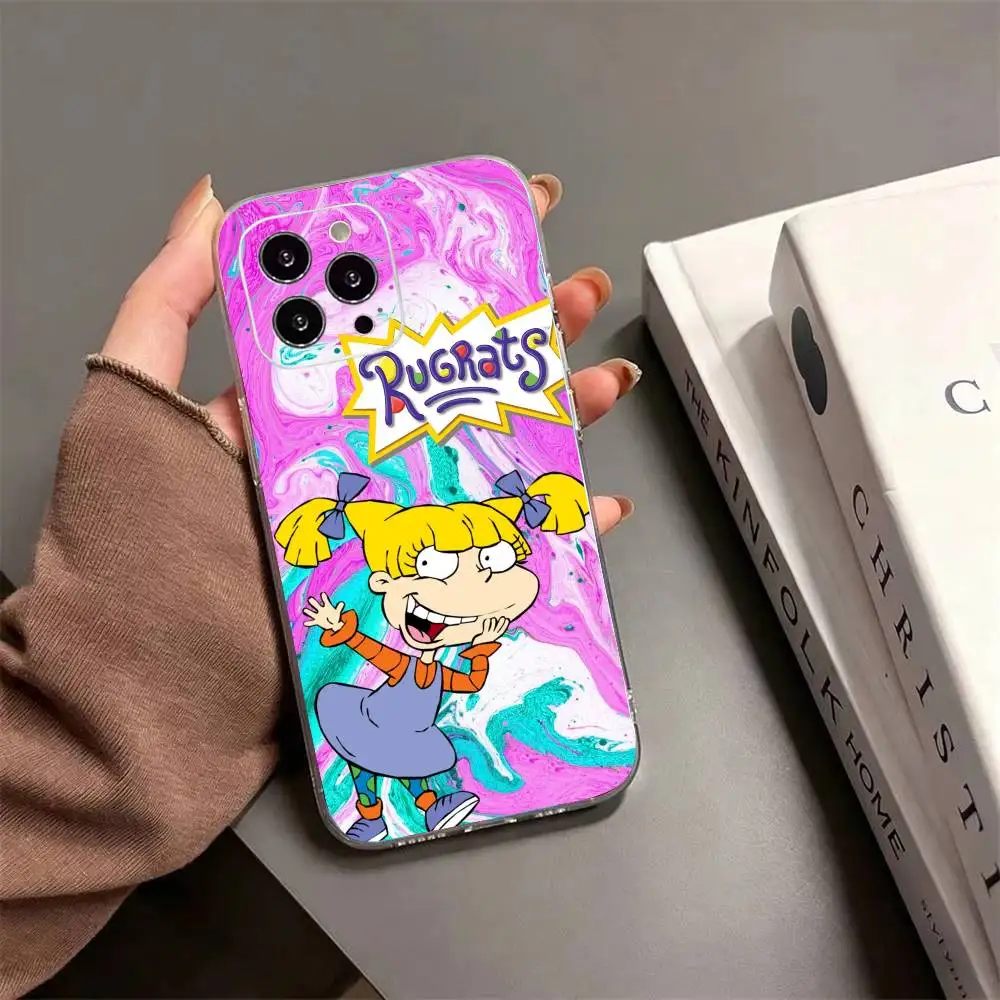 Фото Чехол для телефона Rugrats-S Cartoon-N из мягкого силикона для iPhone 17 16 15 14 13 12 11 Pro MAX Plus X. №4