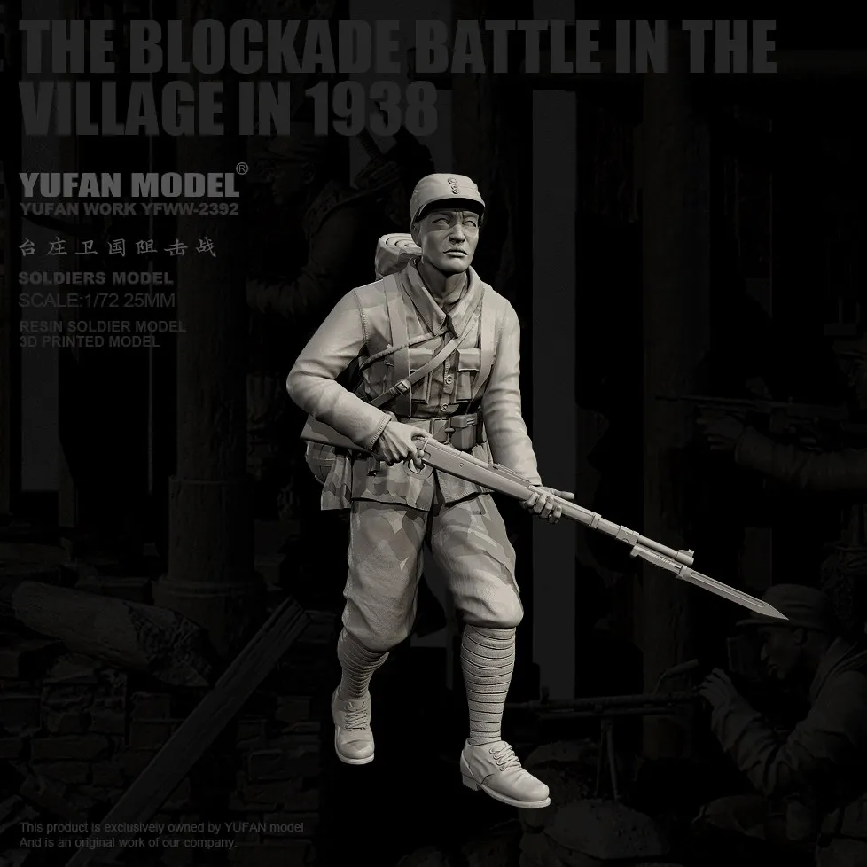 Фото Модель YUFAN 1/72, наборы для сборки фигурок солдат из смолы, бесцветные и требующие самостоятельной сборки (номер 1) YFWW-2392/3D №2