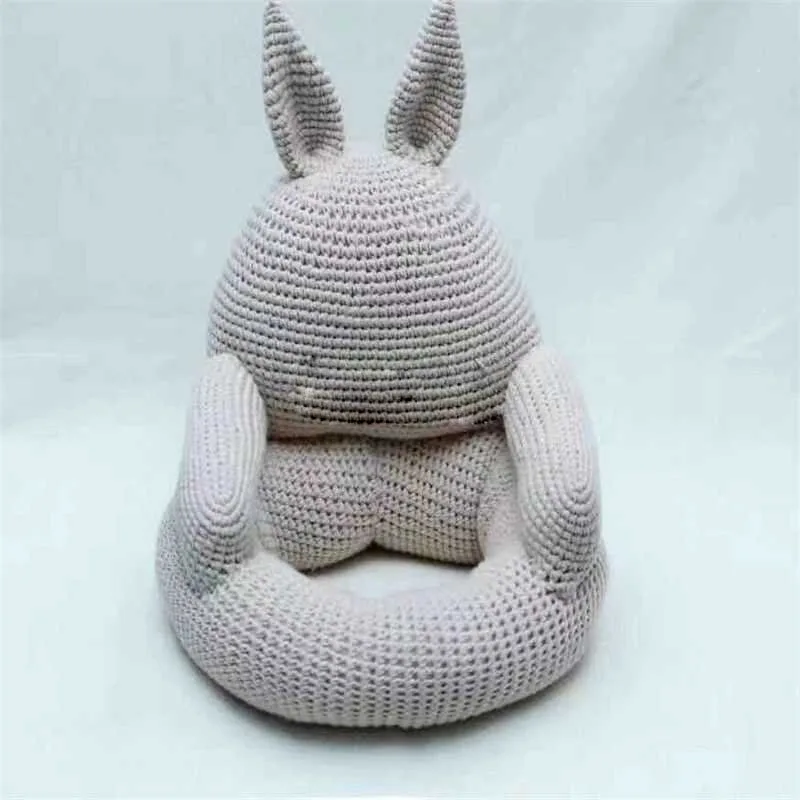 Popodion  Baby Hundred Days Full Moon Handmade Sofa Photography Props Rabbit Shape Small Sofa CHD20491
