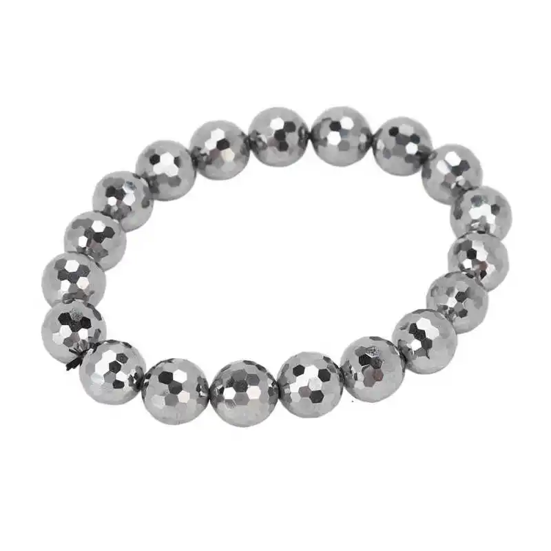 

Terahertz Stone Bracelet Therapy Energy Stone Bracelet Flexible for Men Women for Holiday Party