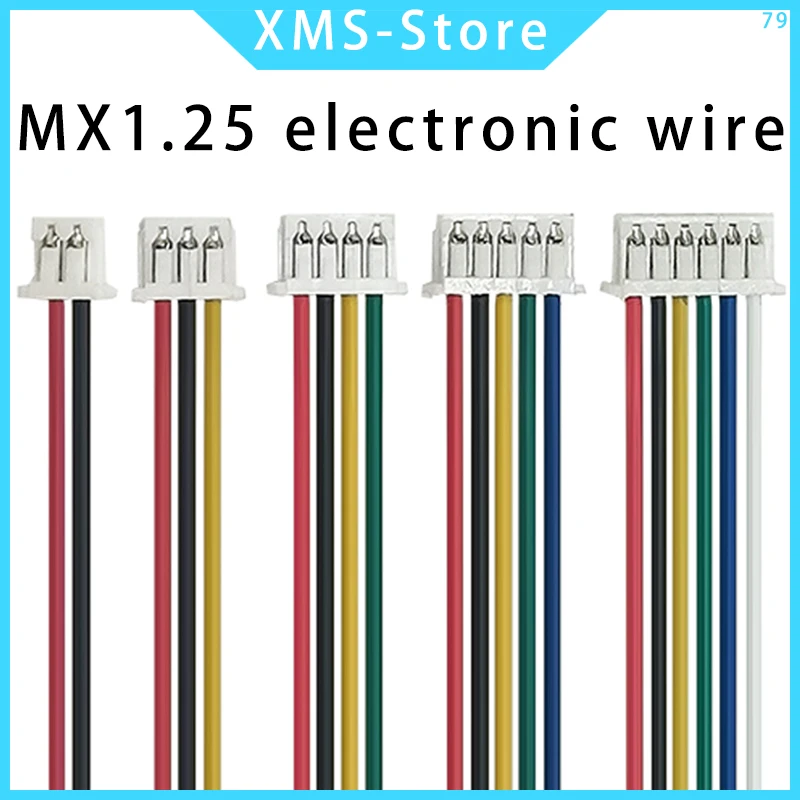 

Проводной кабельный разъем JST MX1.25 2/3/4/5/6/7/8/9/10/12 Pin 10/20/30 см 28AWG