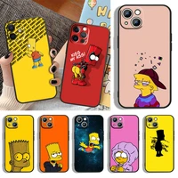 silicone cover anime simpsons cool for apple iphone 13 12 11 pro max mini xs xr x 8 7 6s 6 5 plus black phone case