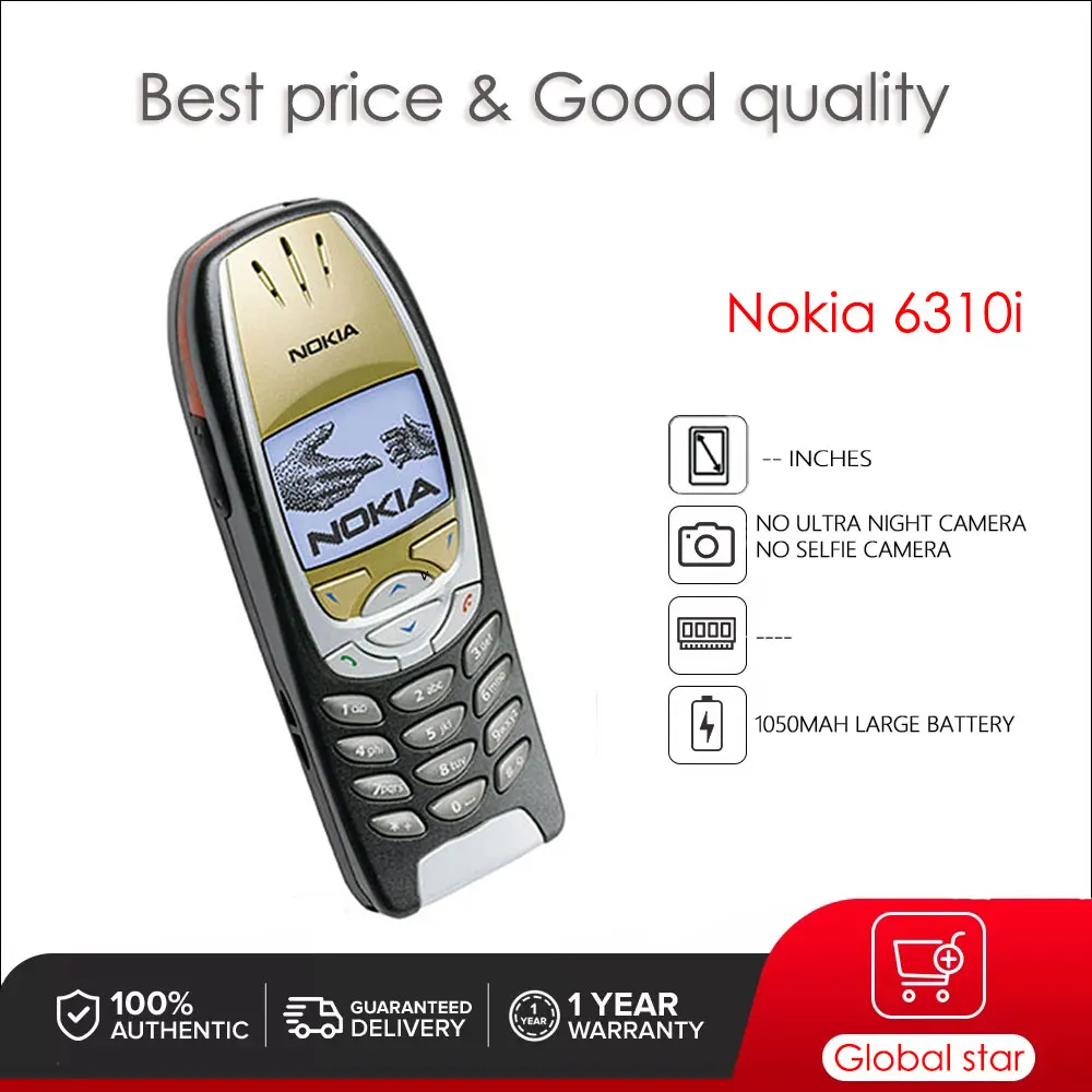 Nokia 6310i Single SIM Original  Mobile Phone 1050mAh  Cellphone  Free Shipping