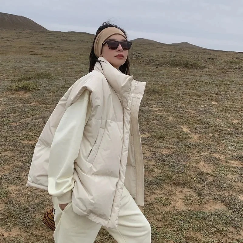 Новинка 2024 корейские зимние куртки модные жилеты с подкладкой женский жилет без