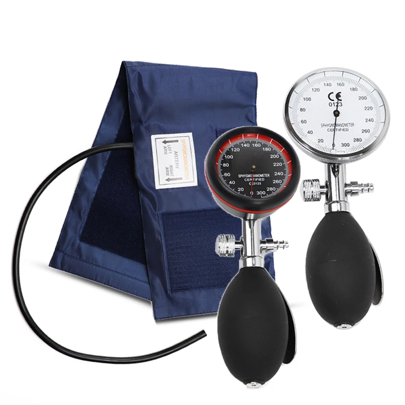 

Medical Blood Pressure Monitor BP Adult Upper Arm Cuff Manometer Tonometer Aneroid Sphygmomanometer with Manual Dial Gauge Tool
